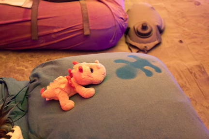 The dust was better in the dome than the tent from the previous year, but still not absent.