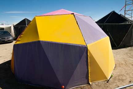 Our dome all assembled and covered.