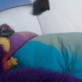 The amount of dust even inside our tent was huge. This was the first and last year we lived in a tent on the playa.
